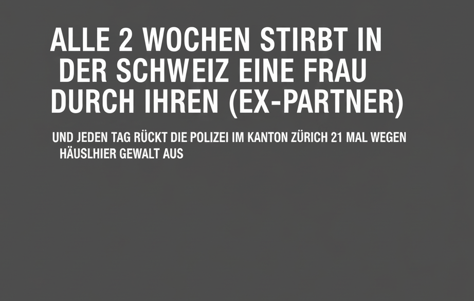 Read more about the article 💔  Hat sich die Gewalt gegen Frauen in den letzten Jahren in der Schweiz reduziert? Nein. Leider nicht